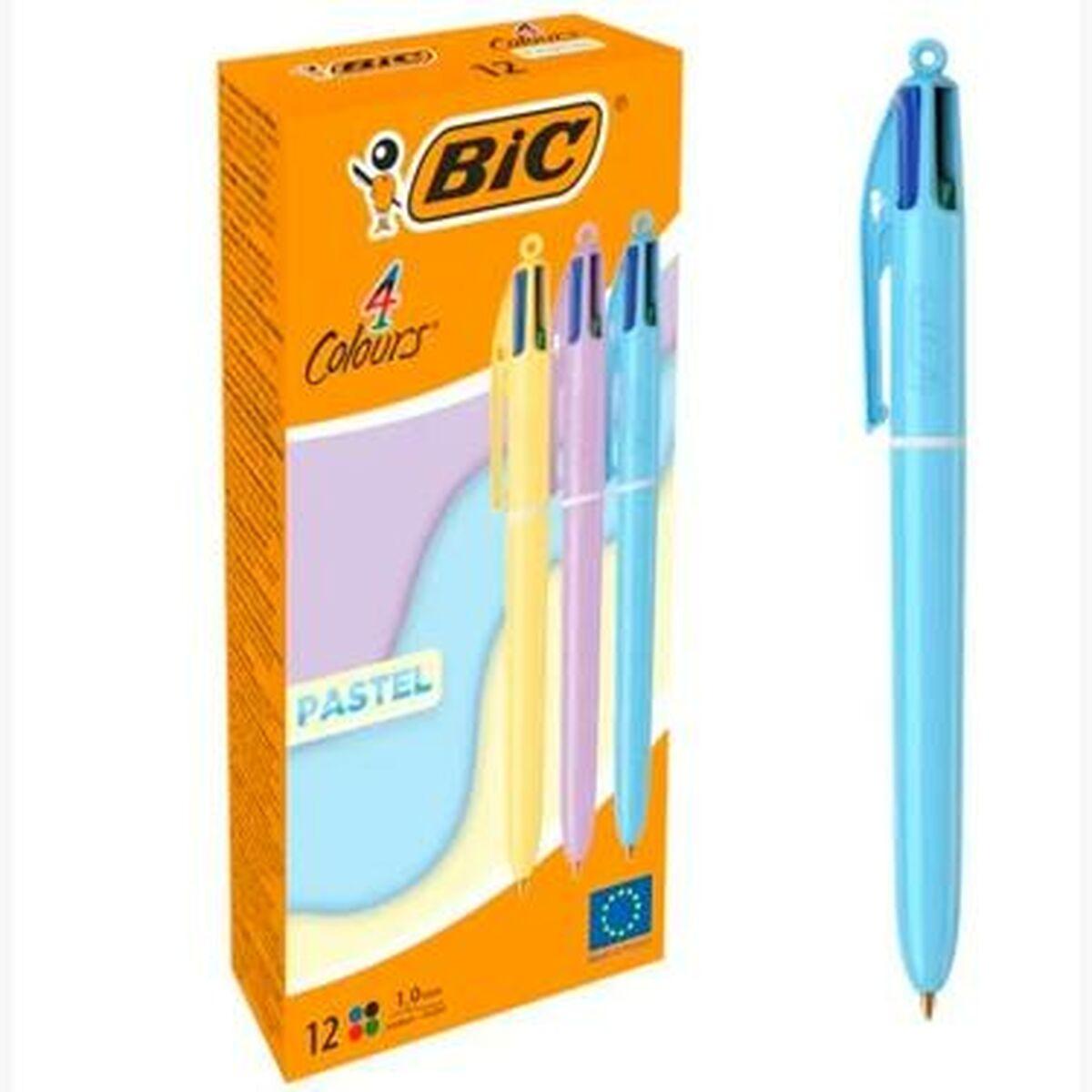 Bolígrafo de gel Bic Multicolor Pastel 0,32 mm 12 Piezas