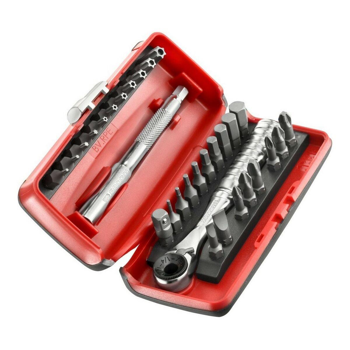Kit de herramientas Facom Llave de carraca Set de puntas