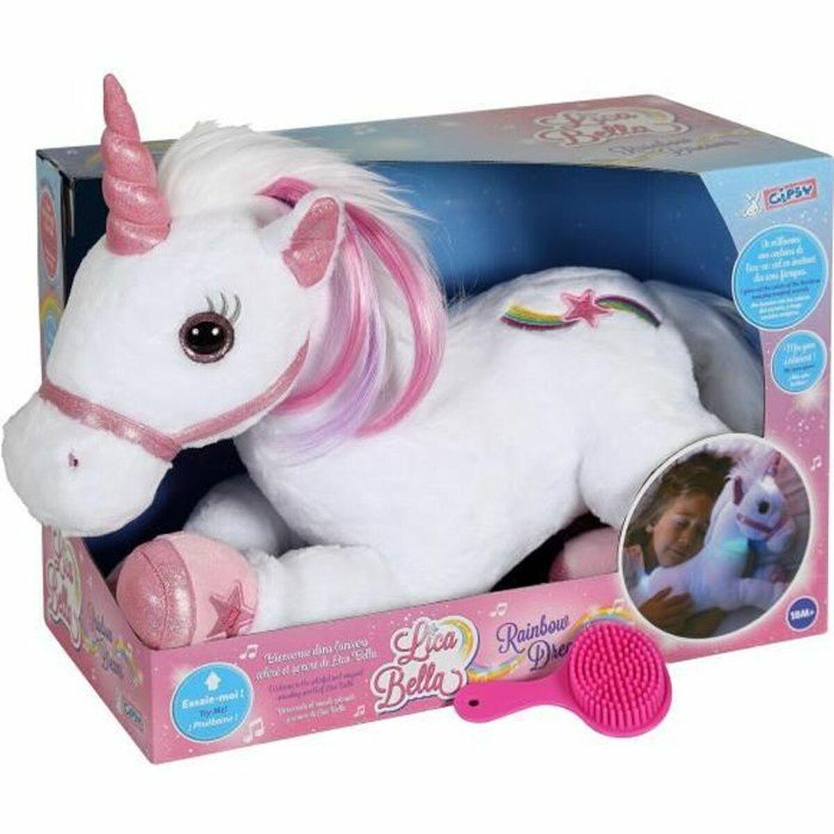 Peluche Lica Bella Gipsy Unicorn Blanco Plástico