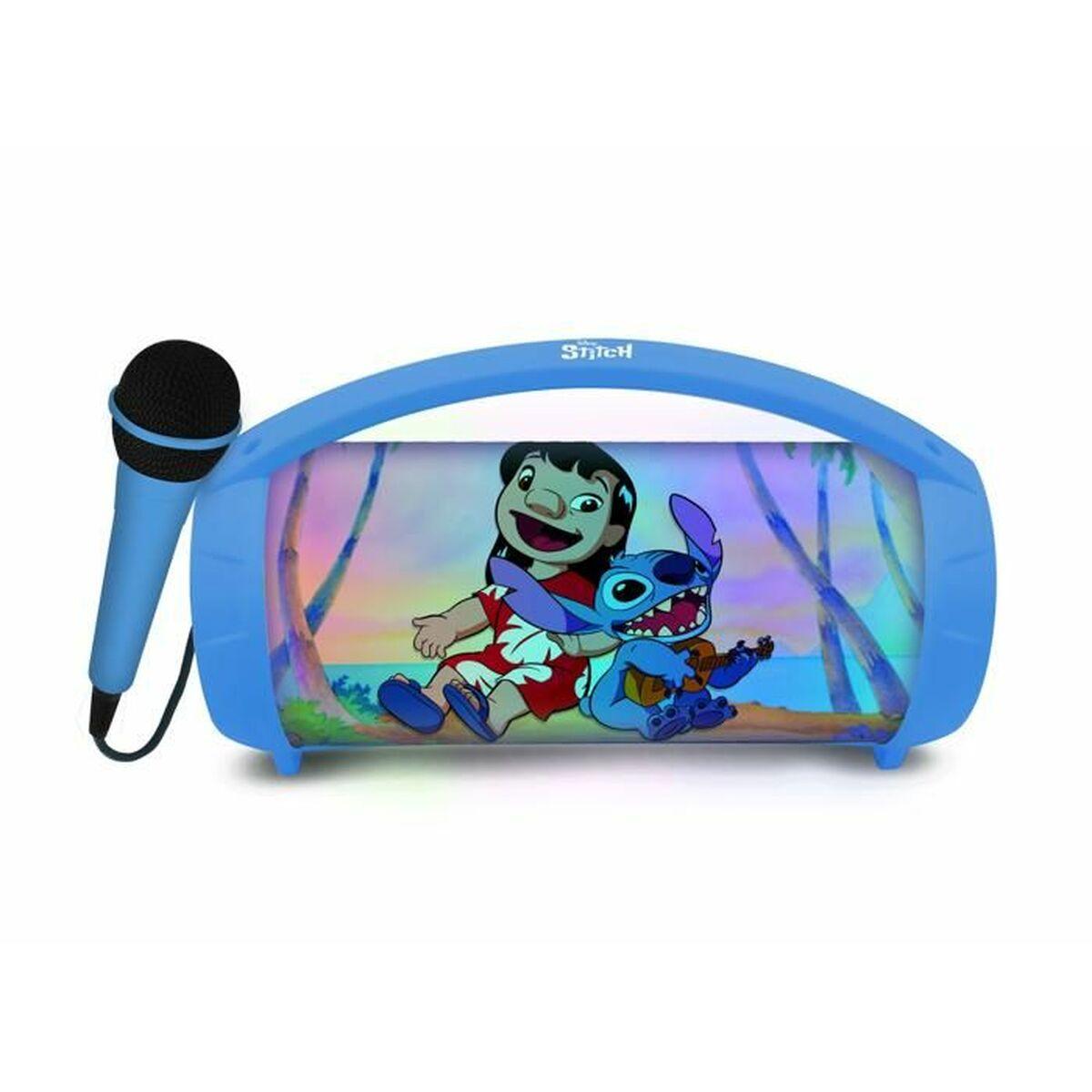 Altavoz Bluetooth con Micrófono Karaoke Lexibook Stitch Disney Azul