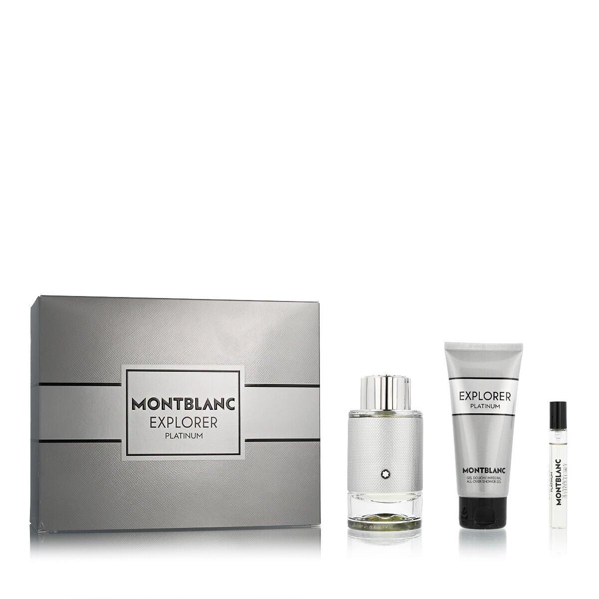 Set de Perfume Hombre Montblanc Explorer Platinum EDP 3 Piezas