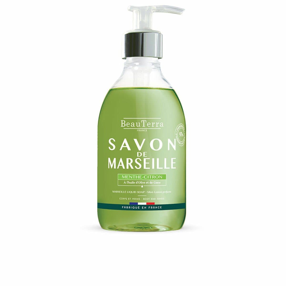 Jabón Líquido Beauterra Marseille 300 ml Limón Menta