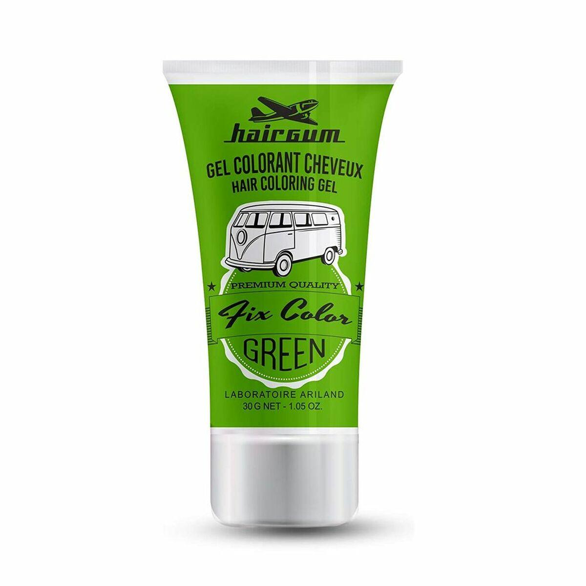 Coloración No Permanente Hairgum Fix Color Verde 30 ml Gel Fijador