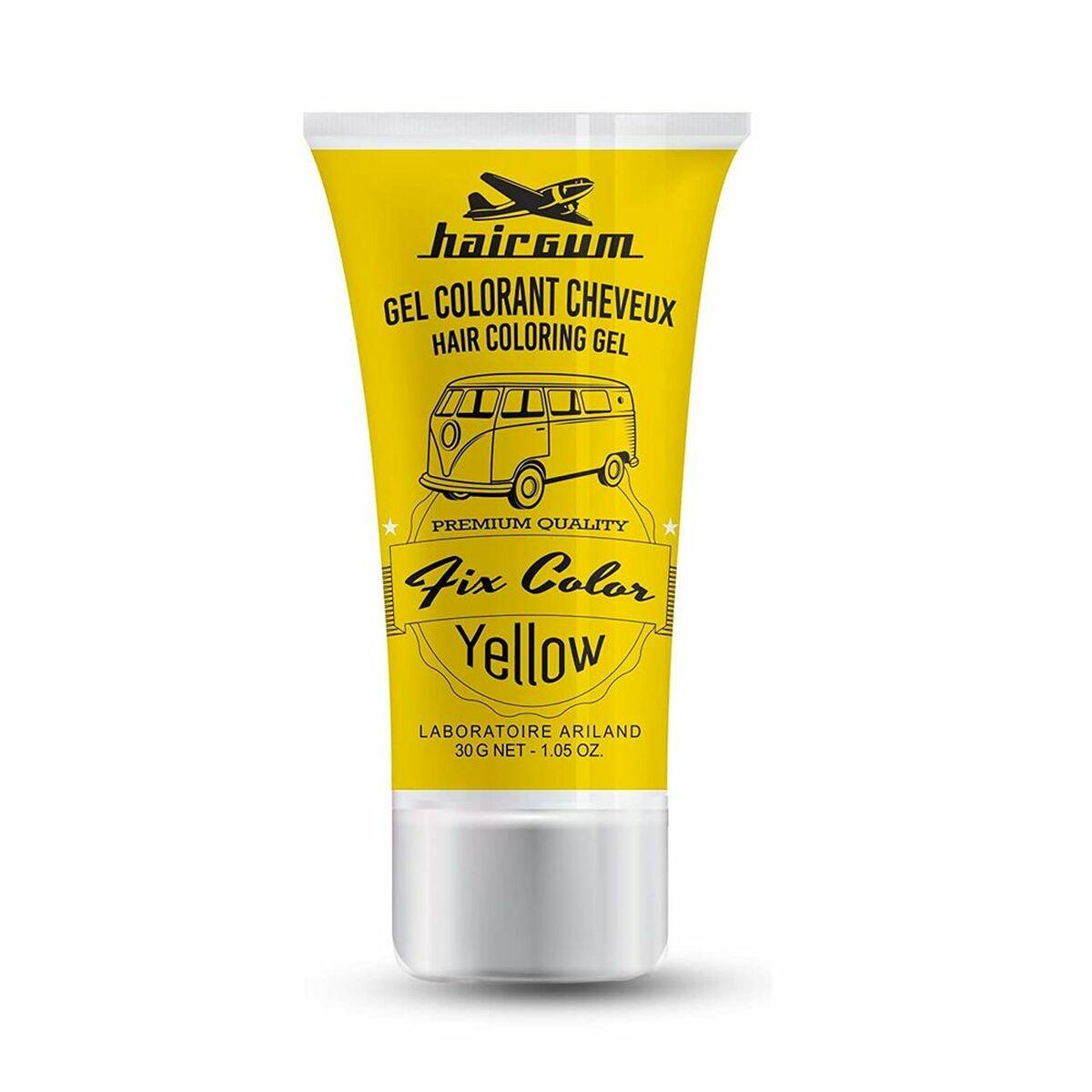 Coloración No Permanente Hairgum Fix Color Amarillo 30 ml Gel Fijador