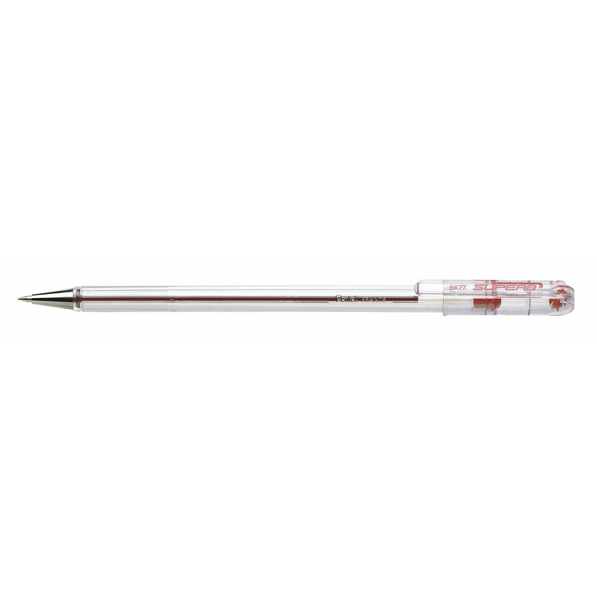 Bolígrafo Pentel Superb Bk77 Rojo 12 Piezas