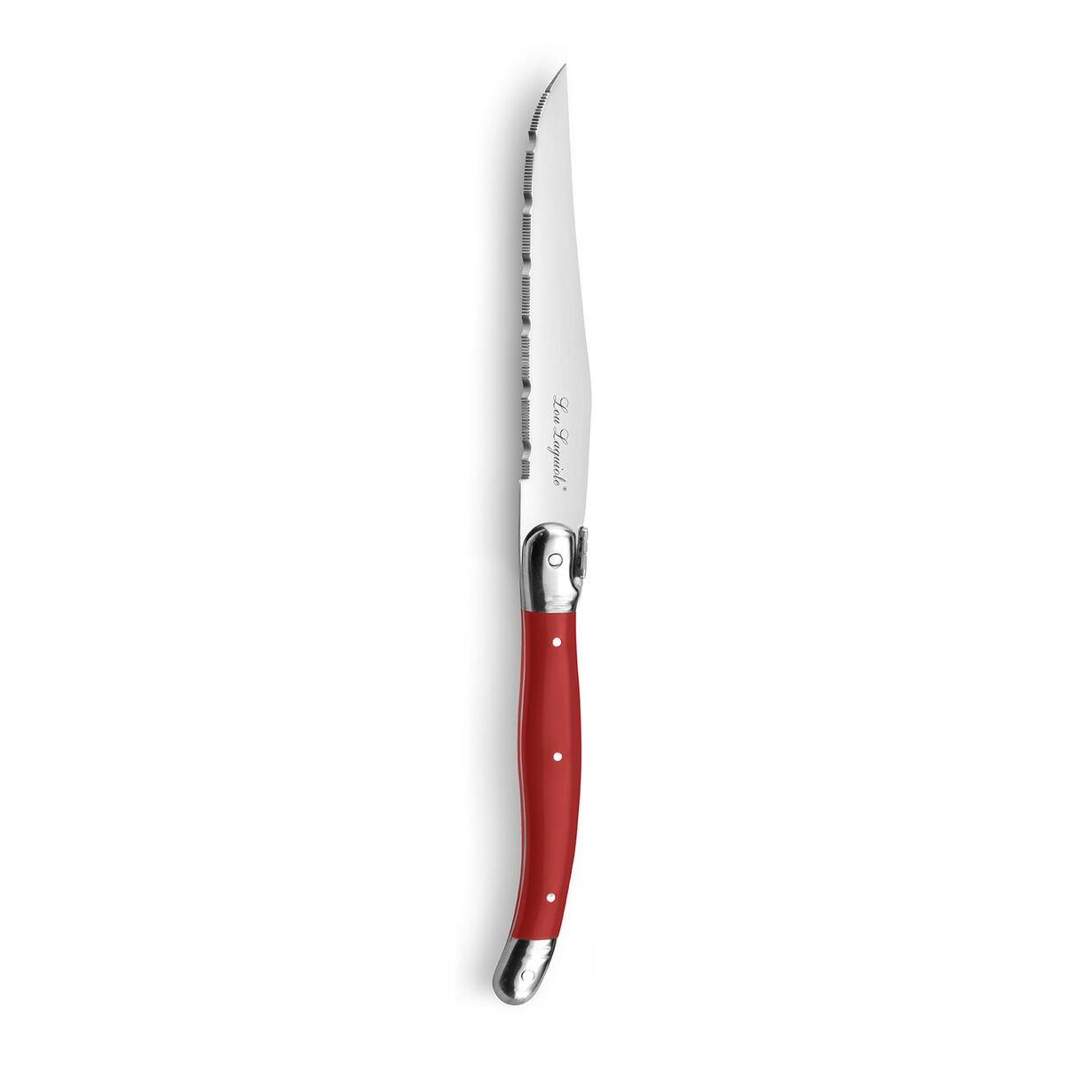 Set de Cuchillos para Carne Lou Laguiole Rustic Rojo Metal 13 cm Carnes (6 Unidades)