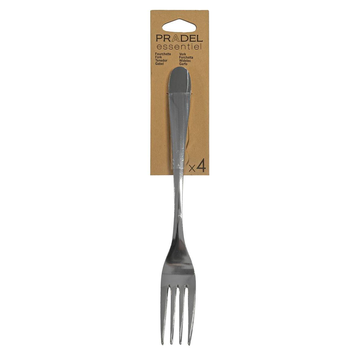 Set de Tenedores Pradel essentiel Ondine Acero Metal 18 cm (4 Unidades)