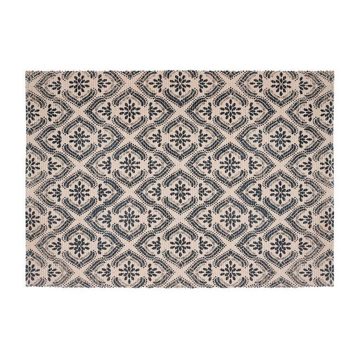 Alfombra Atmosphera Negro Beige Algodón Multicolor 60 x 90 cm