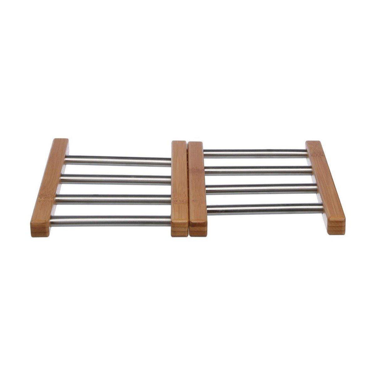 Salvamantel Secret de Gourmet Natural Acero Inoxidable 35,2 x 22,2 x 2 cm Extensible