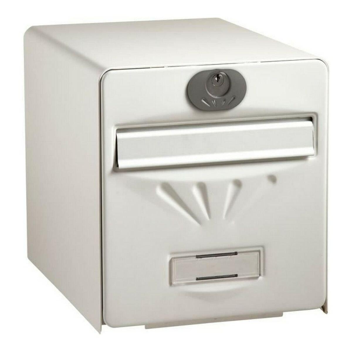 Buzón Burg-Wachter Blanco Acero Inoxidable Cristal Acero Galvanizado 36,5 x 28 x 31 cm