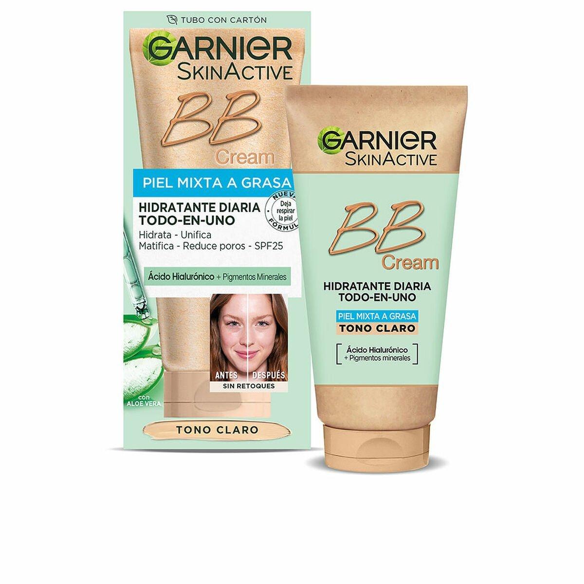 Crema Hidratante con Color Garnier Skinactive Bb Cream Light Claro Spf 25 50 ml