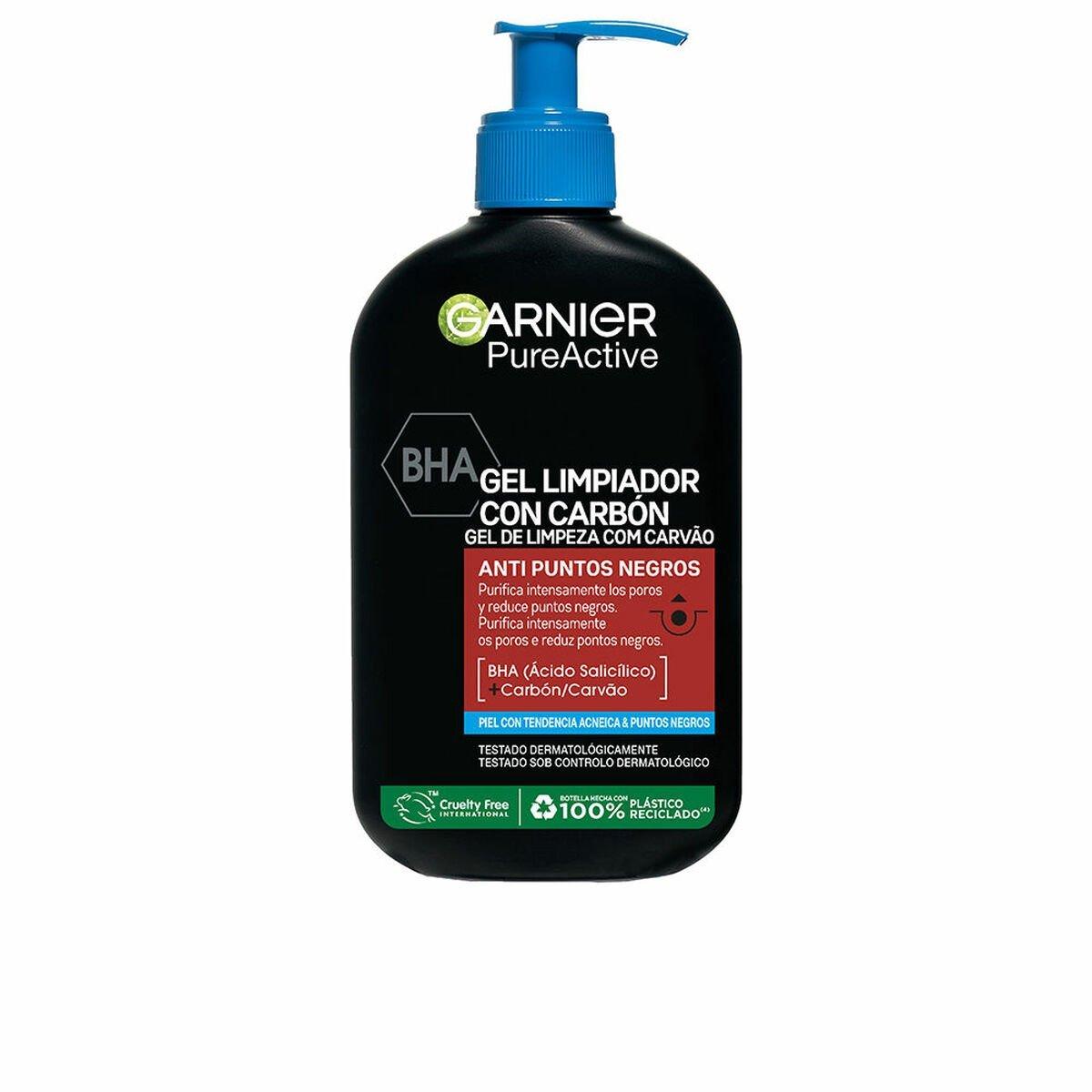 Gel Limpiador Facial Garnier Pure Active 250 ml Carbón