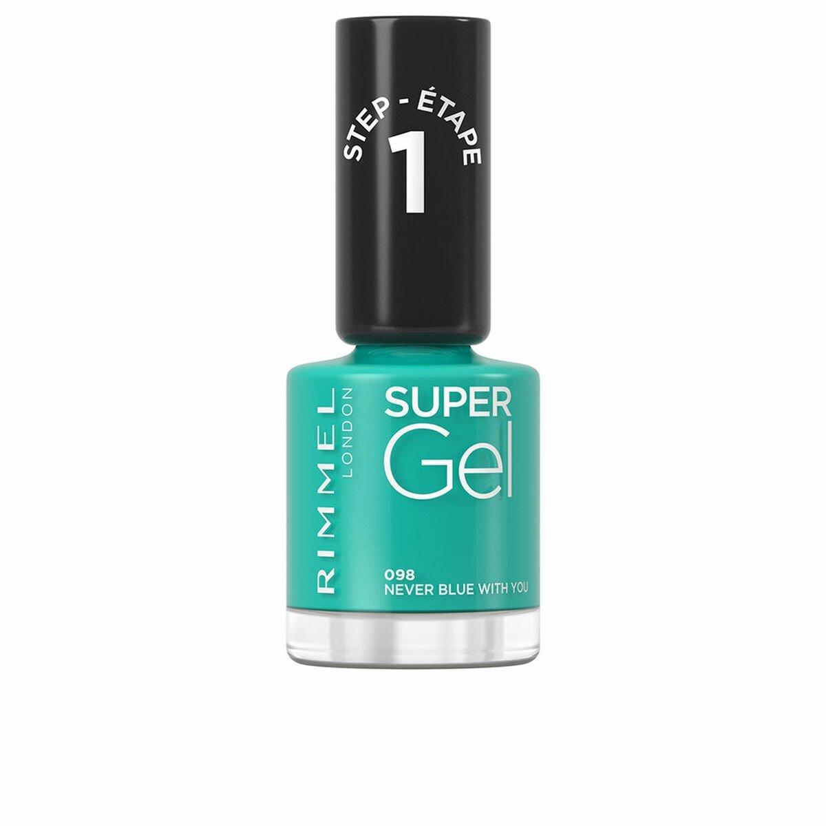 Esmalte de uñas Rimmel London Super Gel Nº 98 Nº 98-Never Blue With You 12 ml
