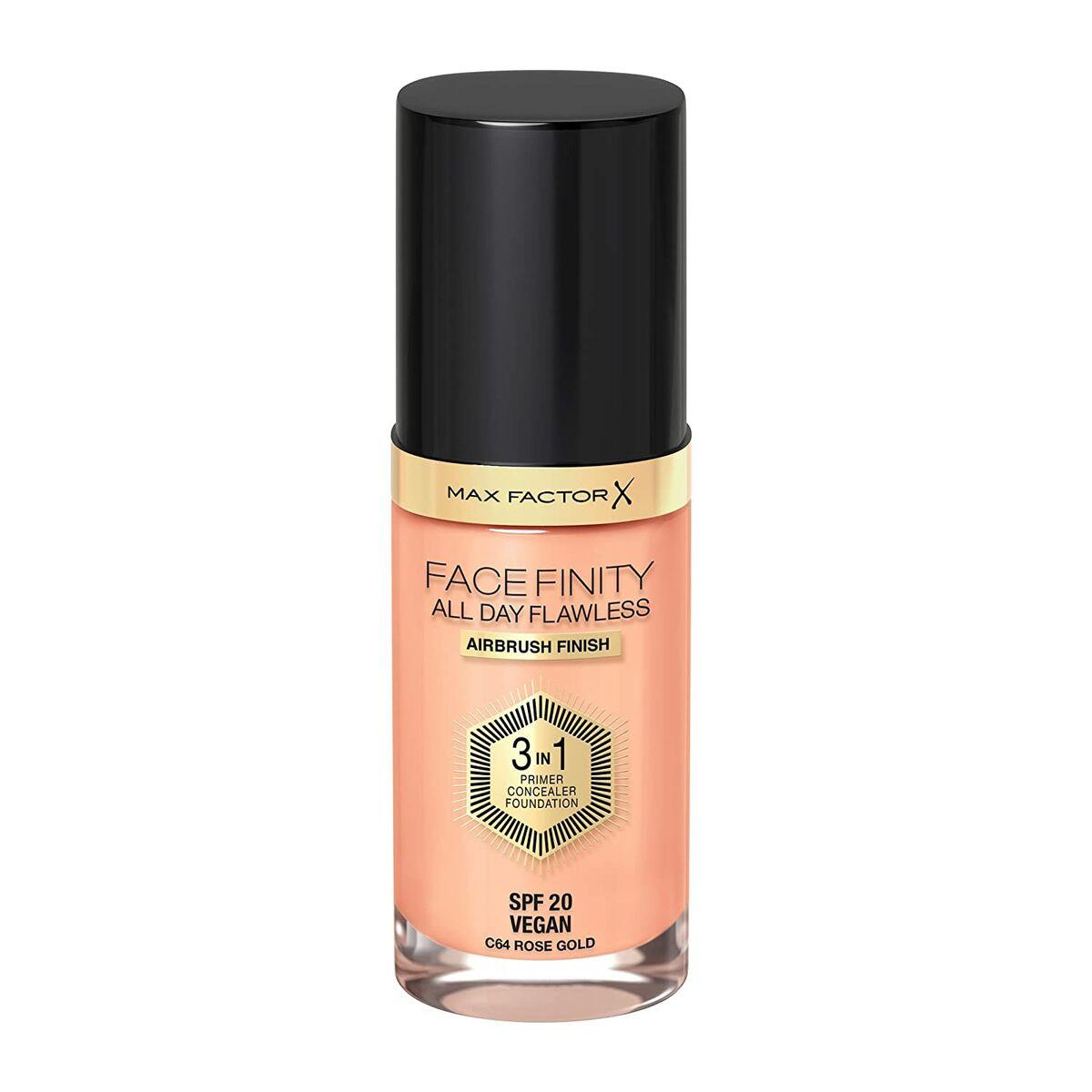 Base de Maquillaje Cremosa Max Factor Facefinity Nº 64-rose gold Spf 20 30 ml 3 en 1