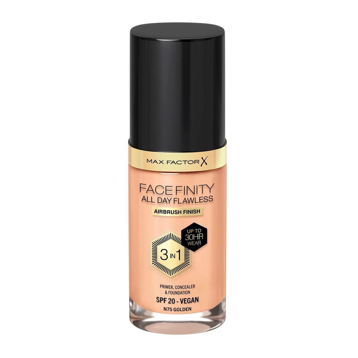 Base de Maquillaje Cremosa Max Factor Facefinity Nº 75 Golden Spf 20 30 ml 3 en 1