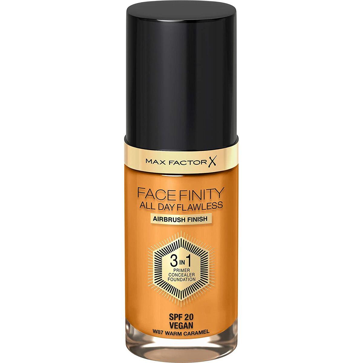 Base de Maquillaje Cremosa Max Factor Facefinity All Day Flawless In Nº 87 Warm caramel Nº 87-Warm Caramel 30 ml 3 en 1