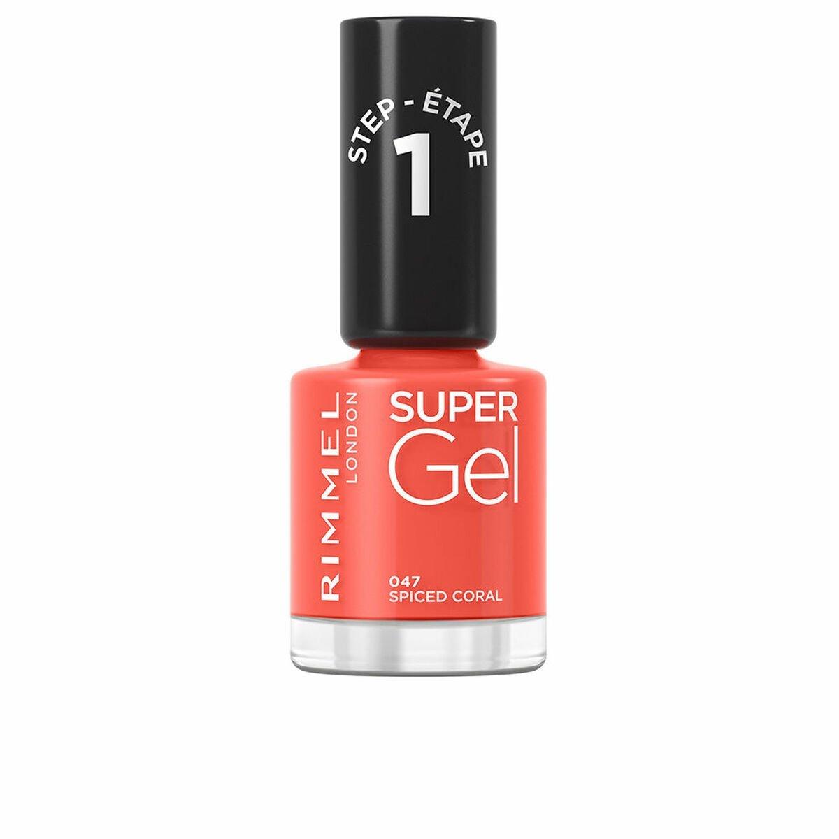 Pintaúñas Rimmel London Super Gel Nº 047 Spiced coral Nº 047-Spiced Coral 12 ml