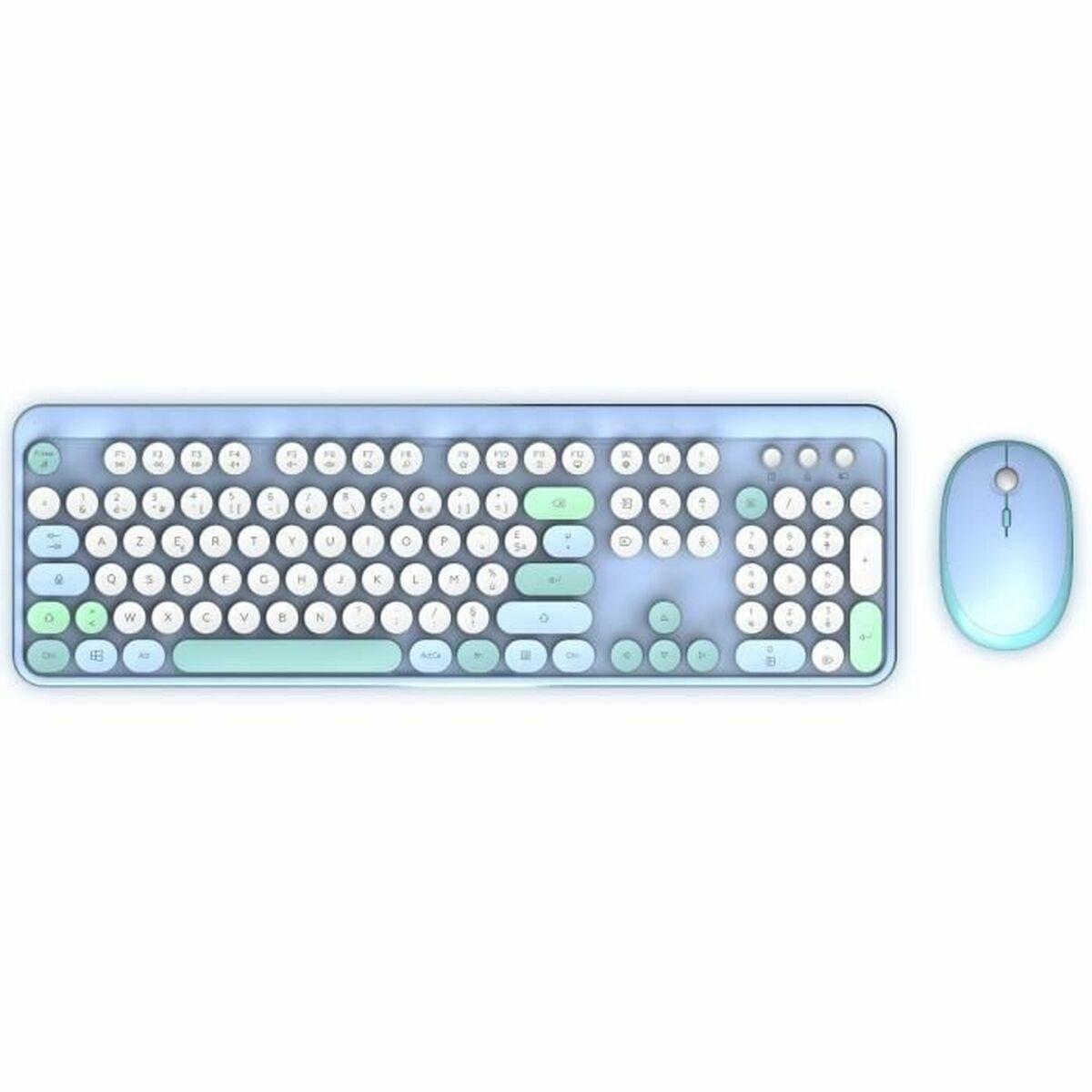 Teclado y Ratón Mobility Lab Pure Color Azul Azerty Francés