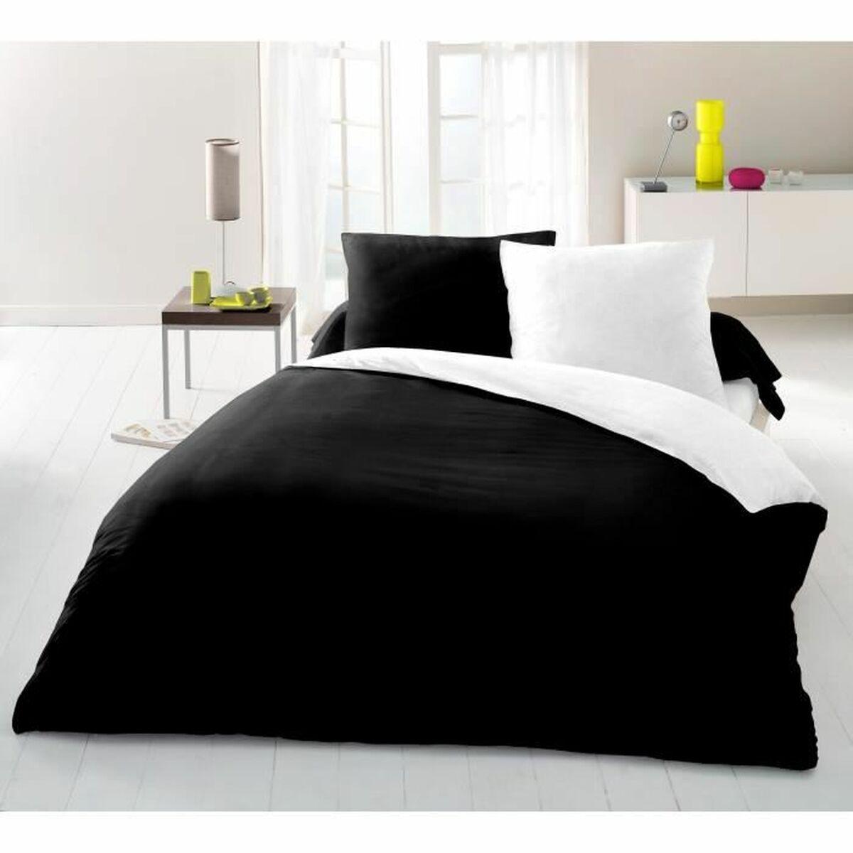 Juego de funda nórdica Lovely Home Negro Bicolor 220 x 240 cm