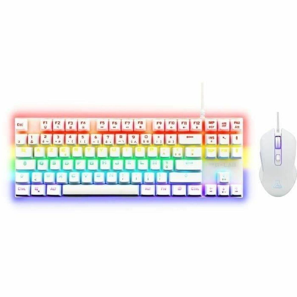 Teclado y Ratón Gaming The G-Lab MERCURY W Blanco