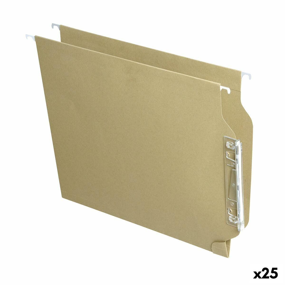 Carpeta colgante FADE Etiqueta de nombre Visor Transparente Marrón A4 Cartulina (25 Unidades)