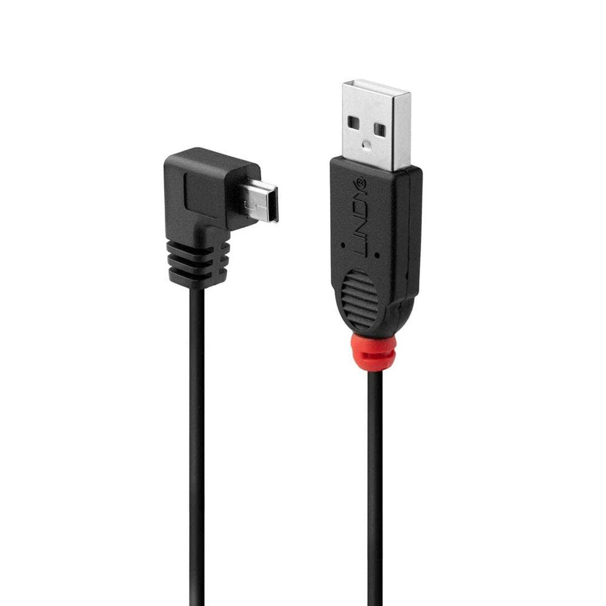 Cable USB 2.0 A a Mini USB B LINDY 1 m Negro
