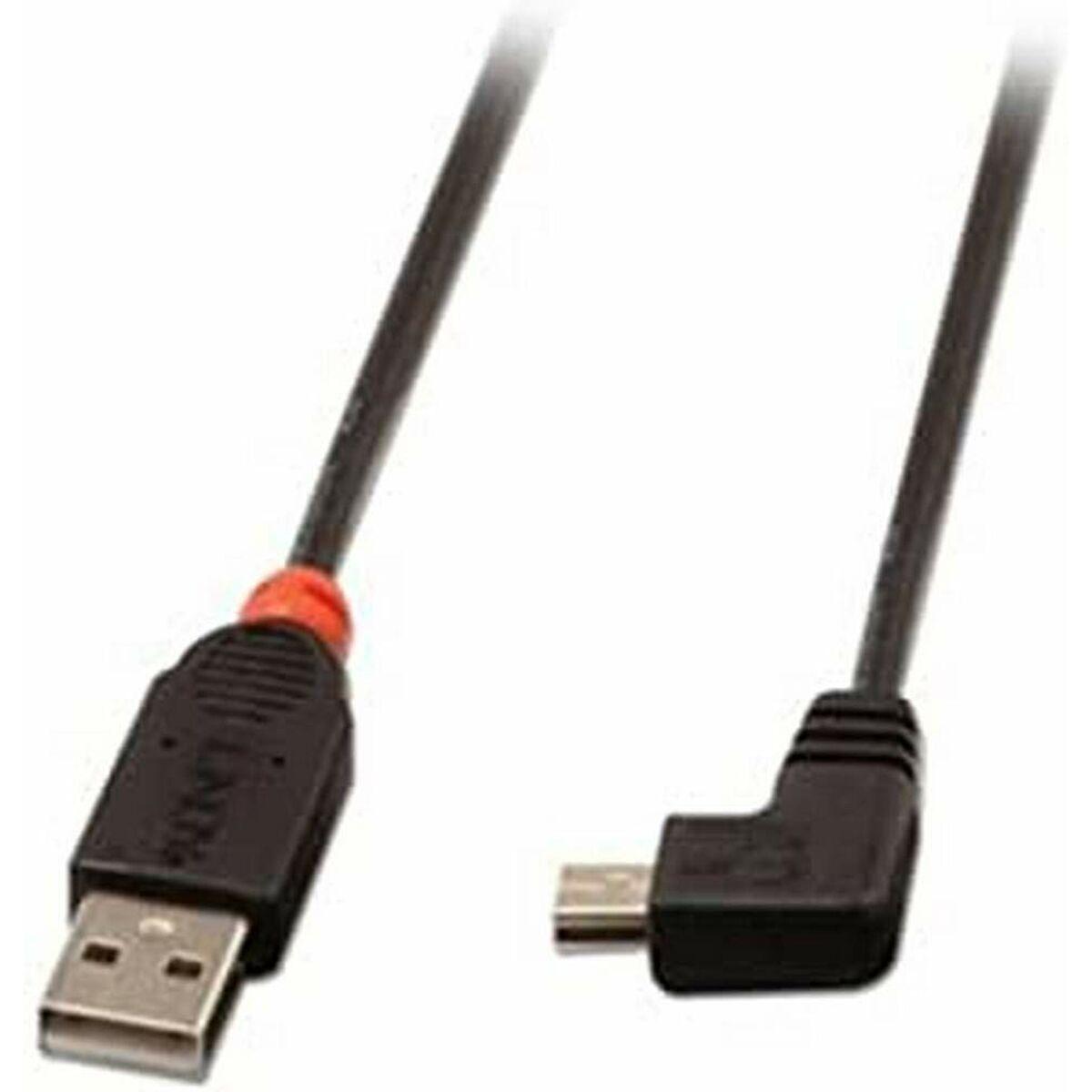 Cable USB 2.0 A a Mini USB B LINDY Negro 2 m