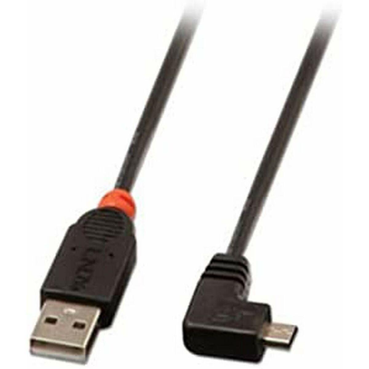 Cable USB 2.0 A a Micro USB B LINDY 5 m 50 cm Negro Rojo
