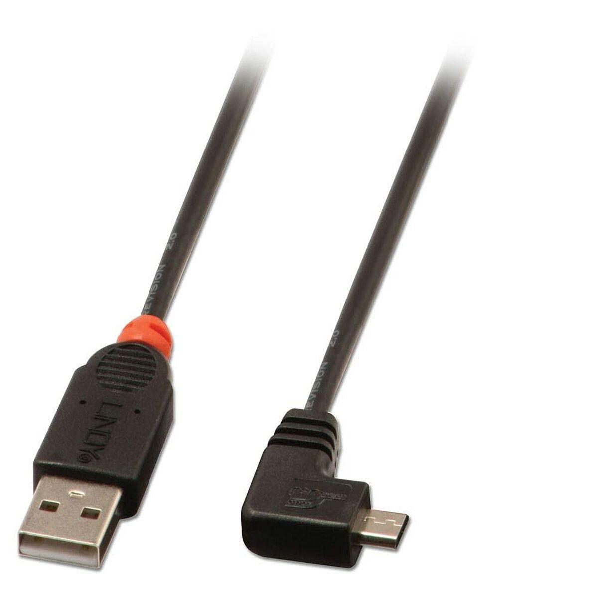 Cable USB 2.0 A a Micro USB B LINDY 1 m Negro