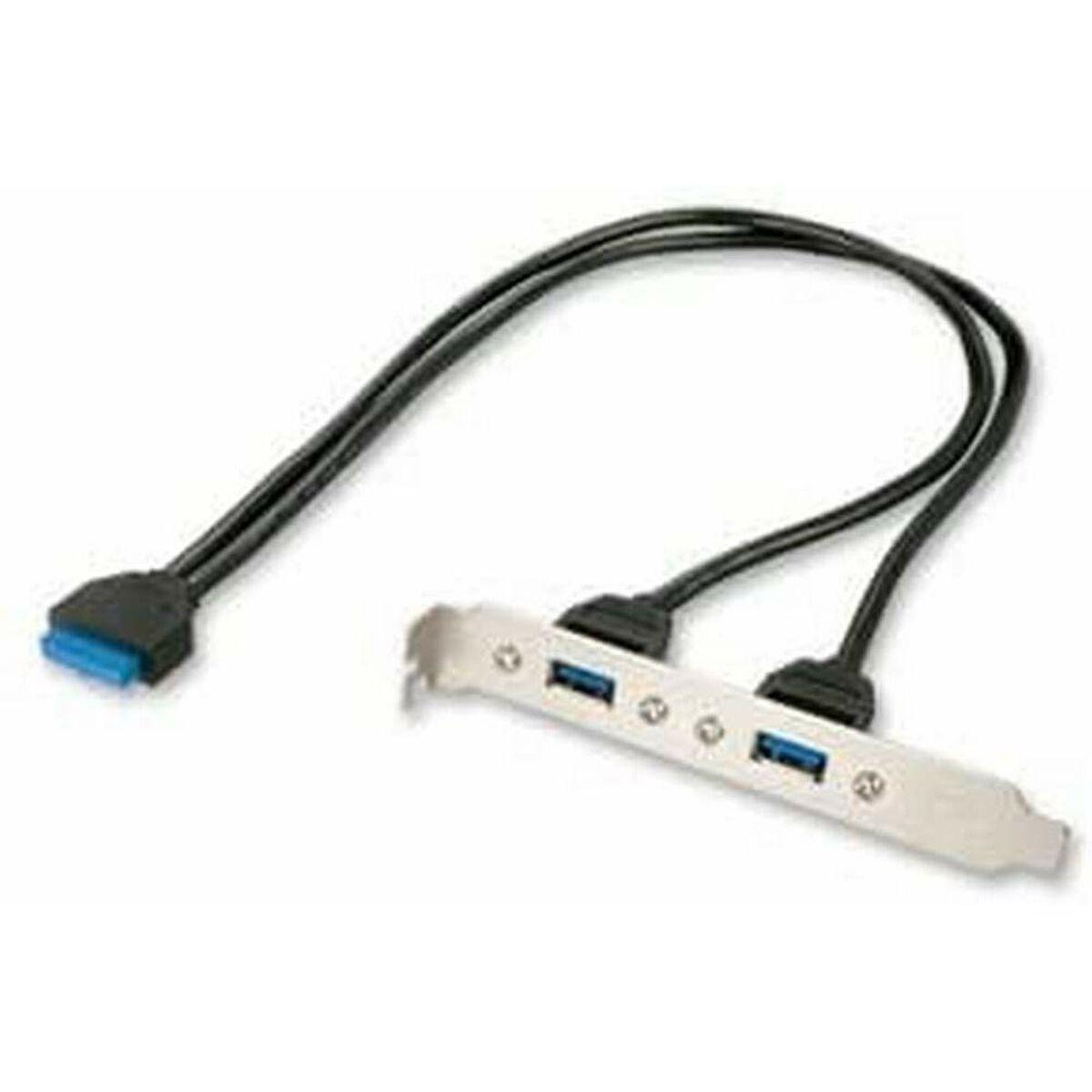 Cable USB LINDY Blanco Negro