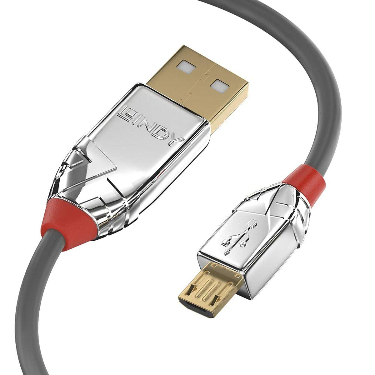 Cable Micro USB LINDY 3 m Gris