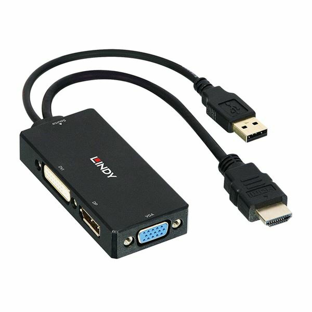Adaptador HDMI a DisplayPort LINDY Negro