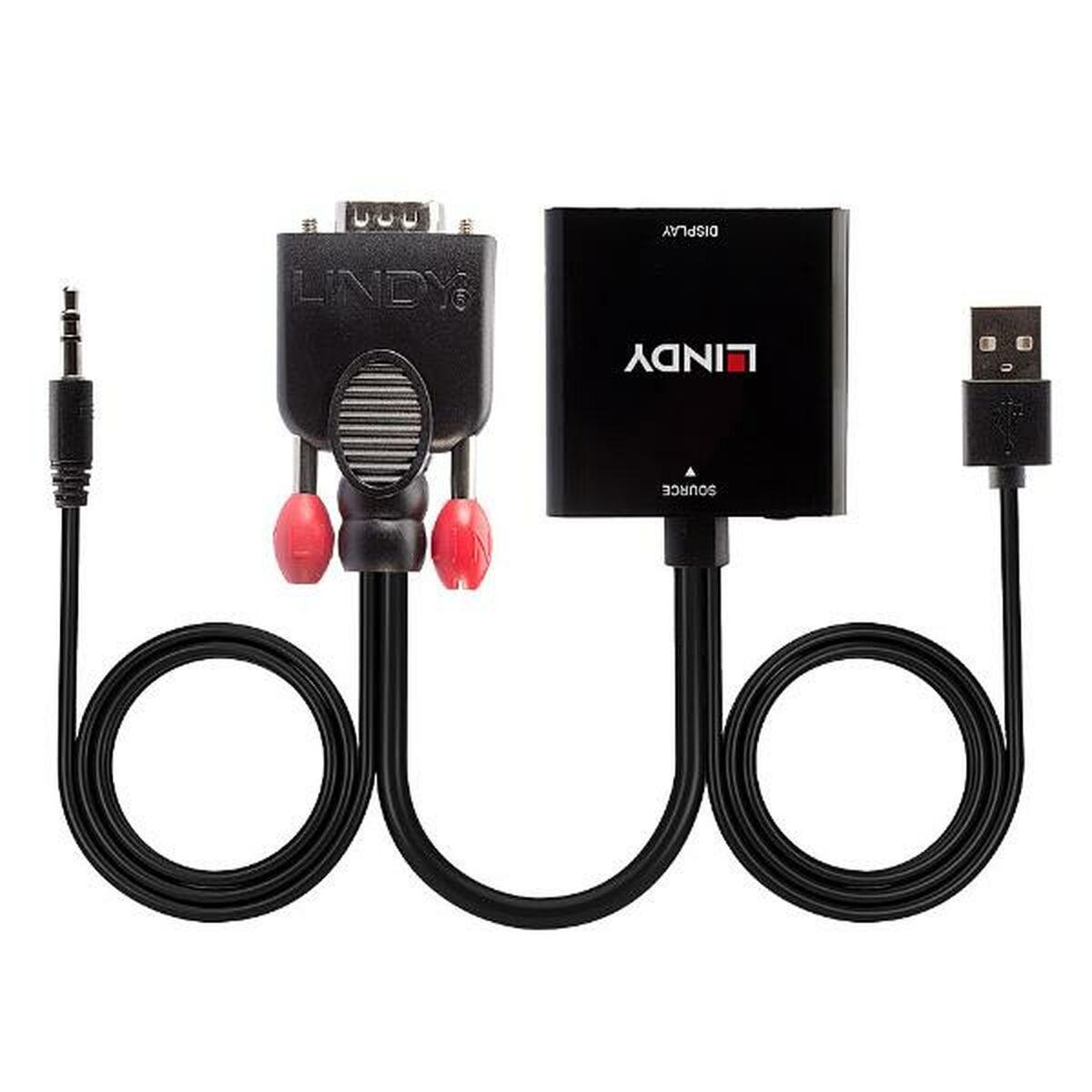 Adaptador VGA a HDMI con Audio LINDY Negro