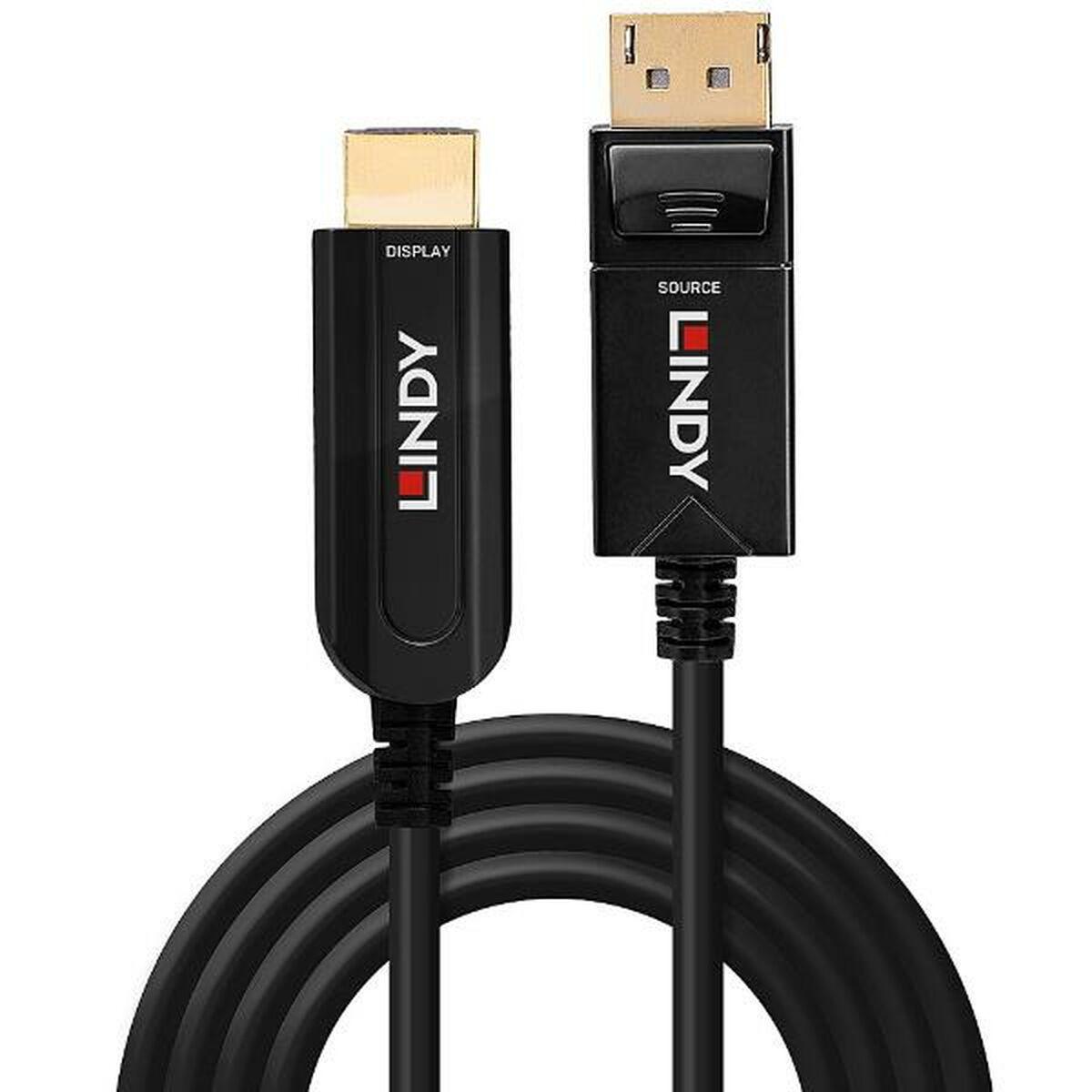 Cable DisplayPort LINDY 20 m Negro