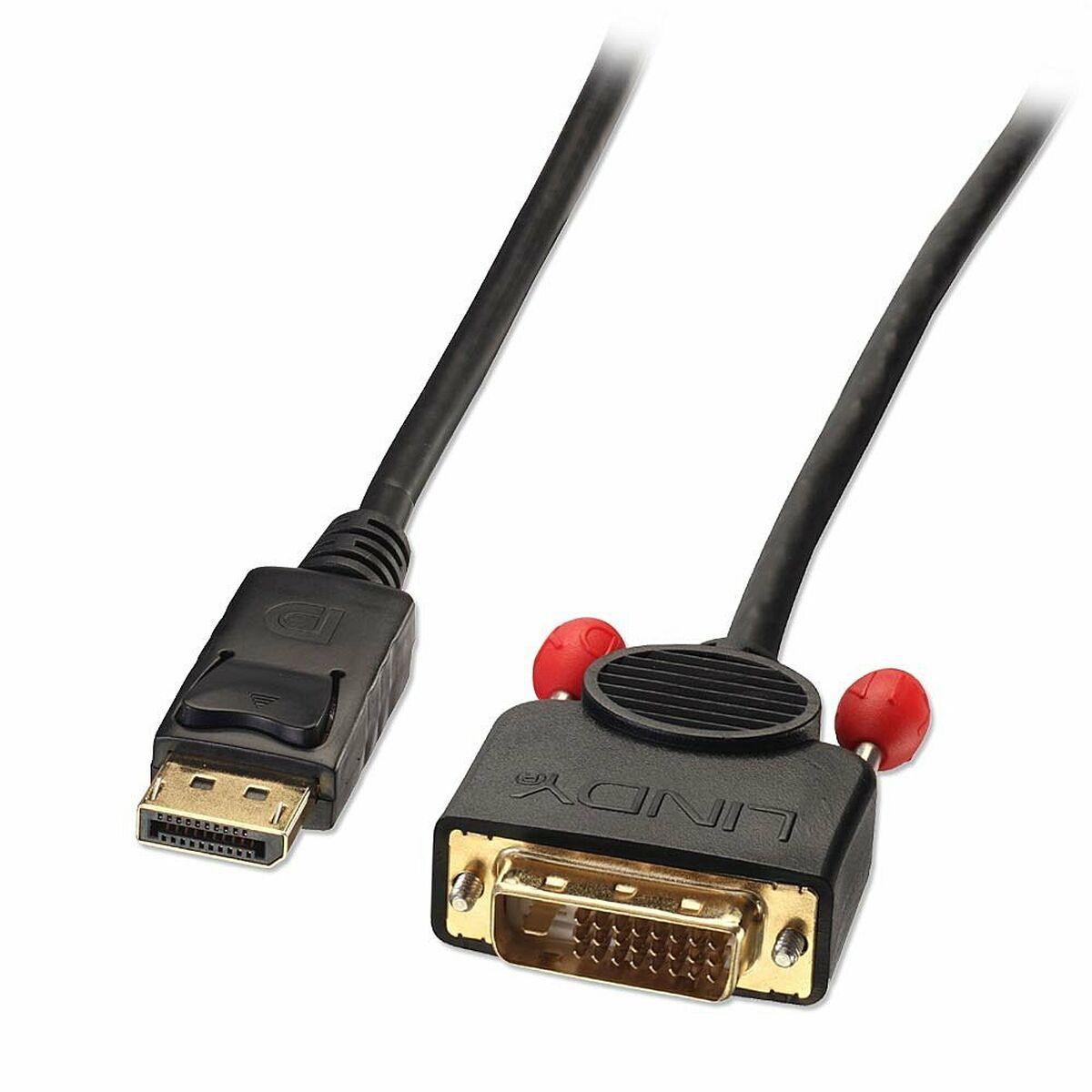 Adaptador DisplayPort a DVI LINDY 3 m Negro