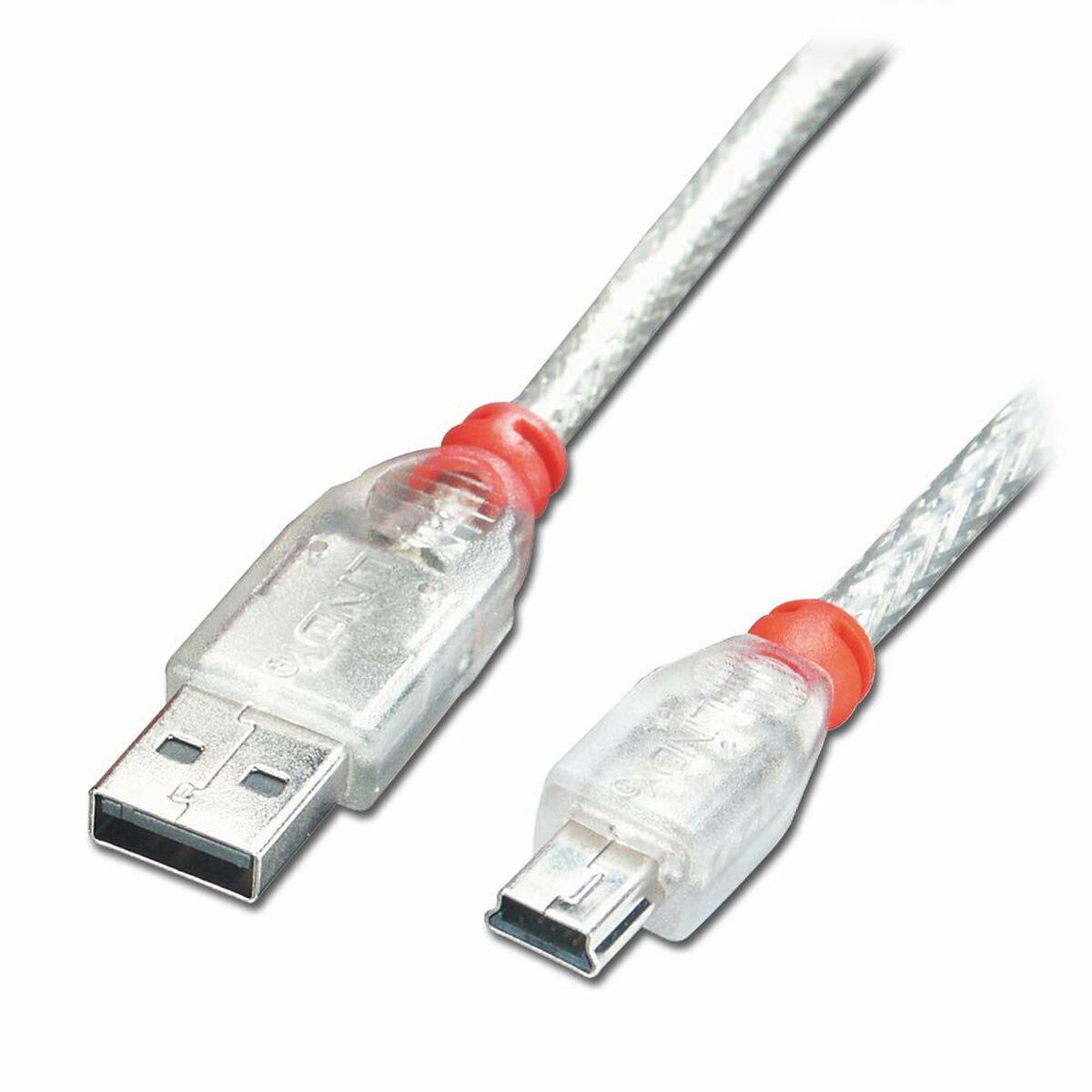 Cable USB 2.0 A a Mini USB B LINDY Blanco 2 m (1 unidad)