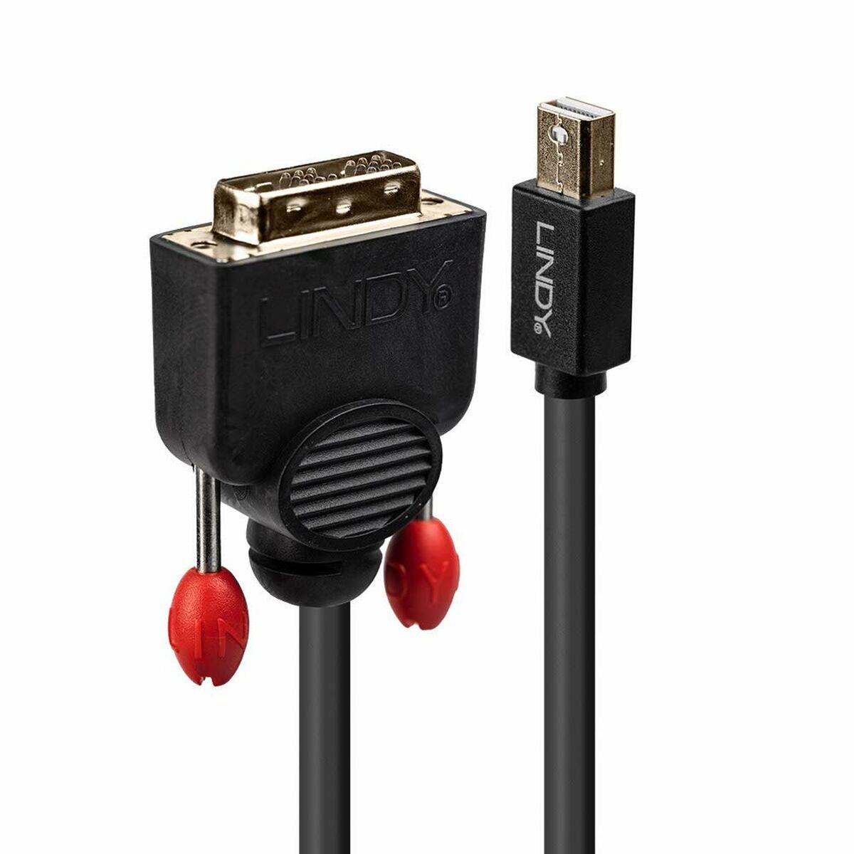 Adaptador Mini DisplayPort a DVI LINDY 2 m Negro