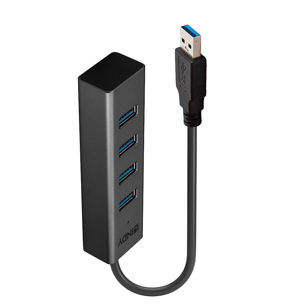 Hub USB LINDY Gris