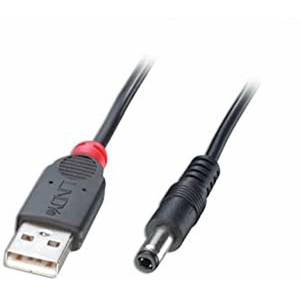 Cable USB DC LINDY Negro 1,5 m (1 unidad)