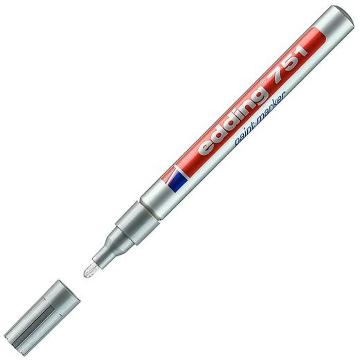 Rotulador permanente Edding 751-54 Plateado 1,2 mm 1-2 mm (10 Unidades)
