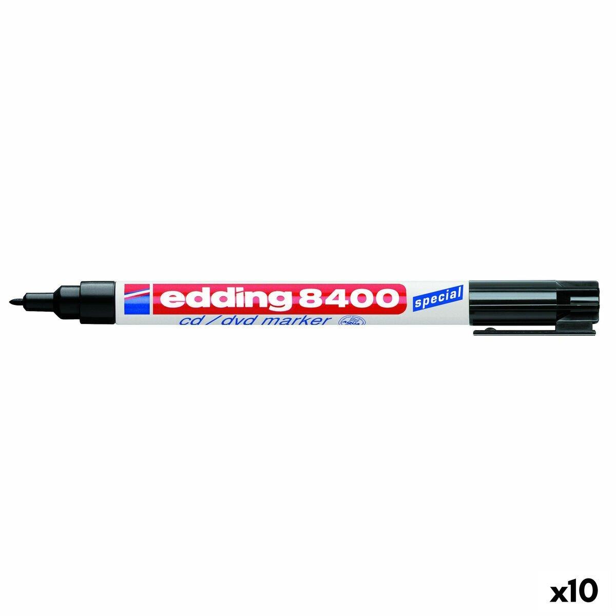 Rotulador permanente Edding e-8400 Negro (10 Unidades)