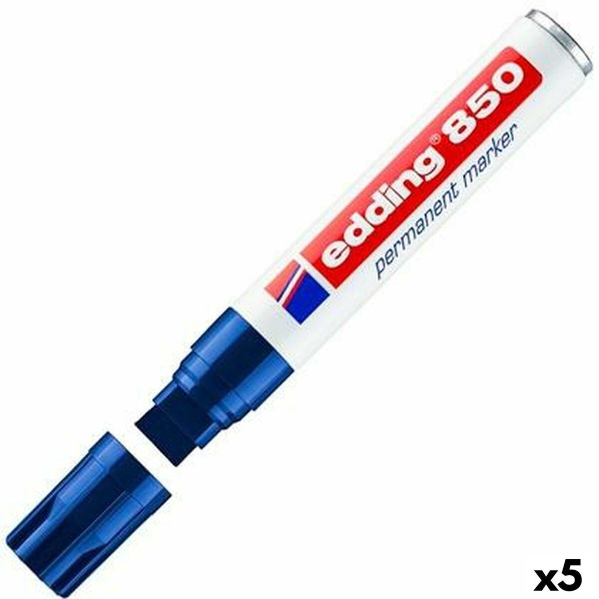 Rotulador permanente Edding 850 Azul (5 Unidades)