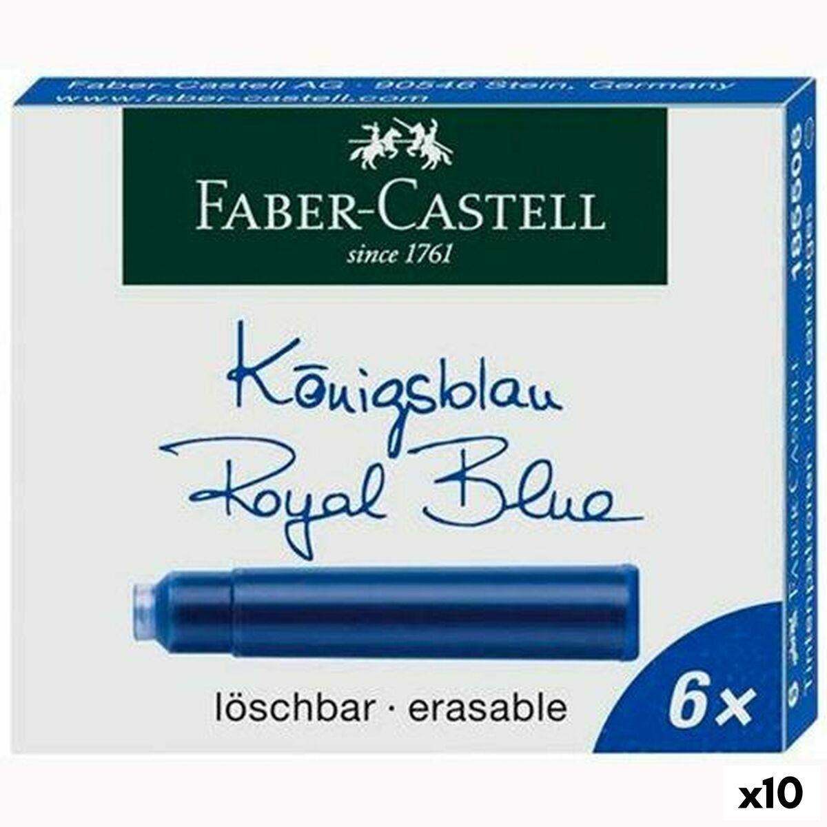 Recambio para bolígrafo Faber-Castell 185506 Azul oscuro Cartucho Bolígrafo Pluma de Caligrafía (10 Unidades)