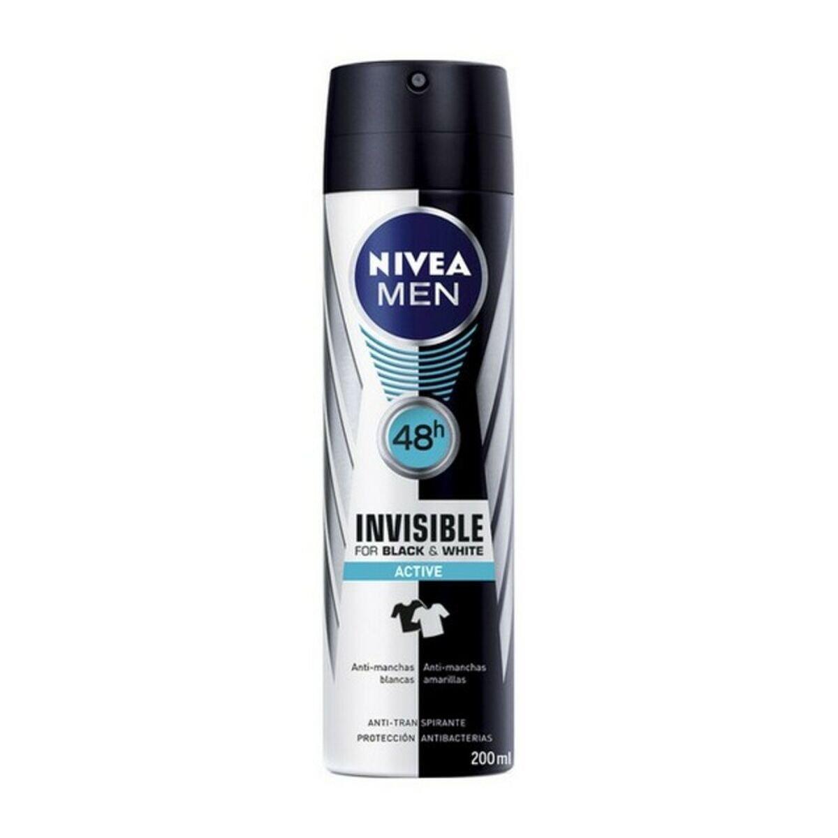 Desodorante en Spray Nivea Men Black White Active 200 ml