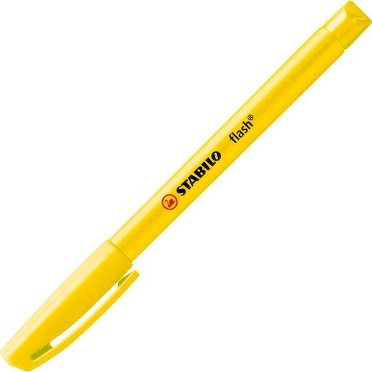 Marcador Fluorescente Stabilo Flash Amarillo 10 Unidades