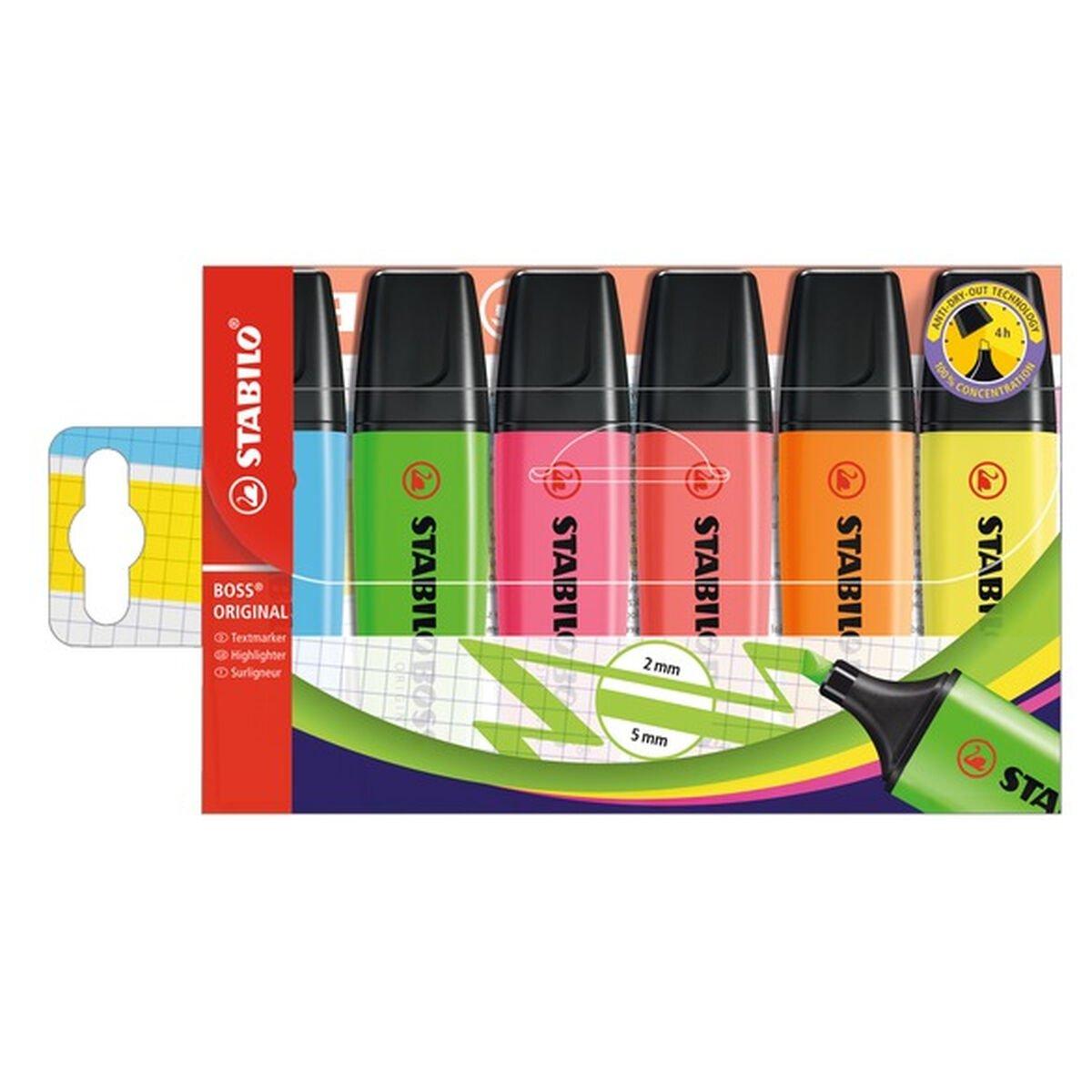 Set de Marcadores Fluorescentes Stabilo 70/6 Multicolor (6 Unidades)