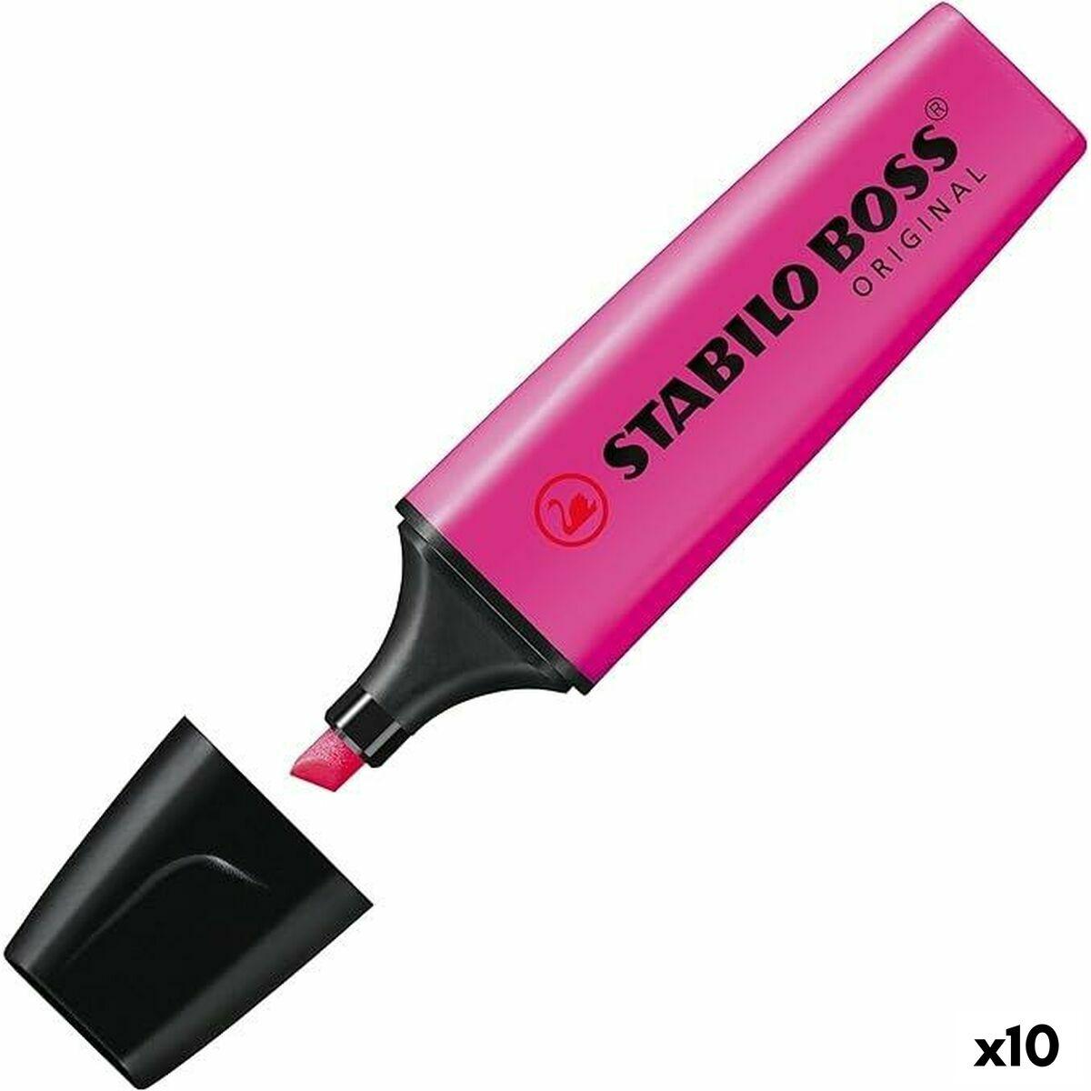 Subrayador Stabilo Violeta Magenta (10 Unidades)