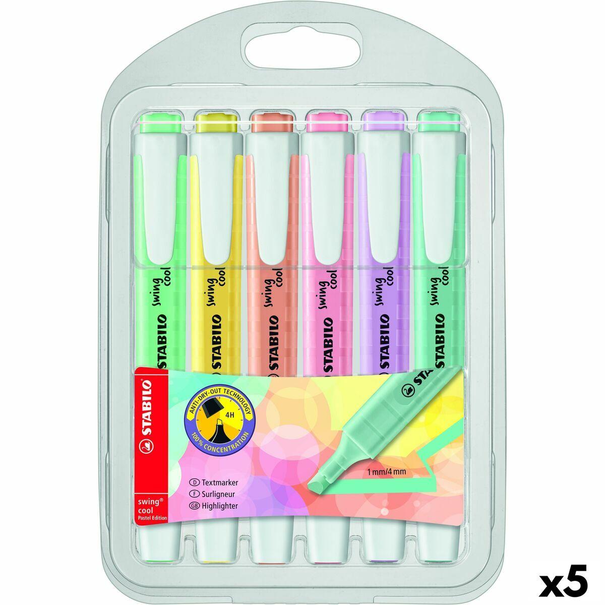 Subrayador Stabilo Swing Cool Pastel Multicolor (5 Unidades)