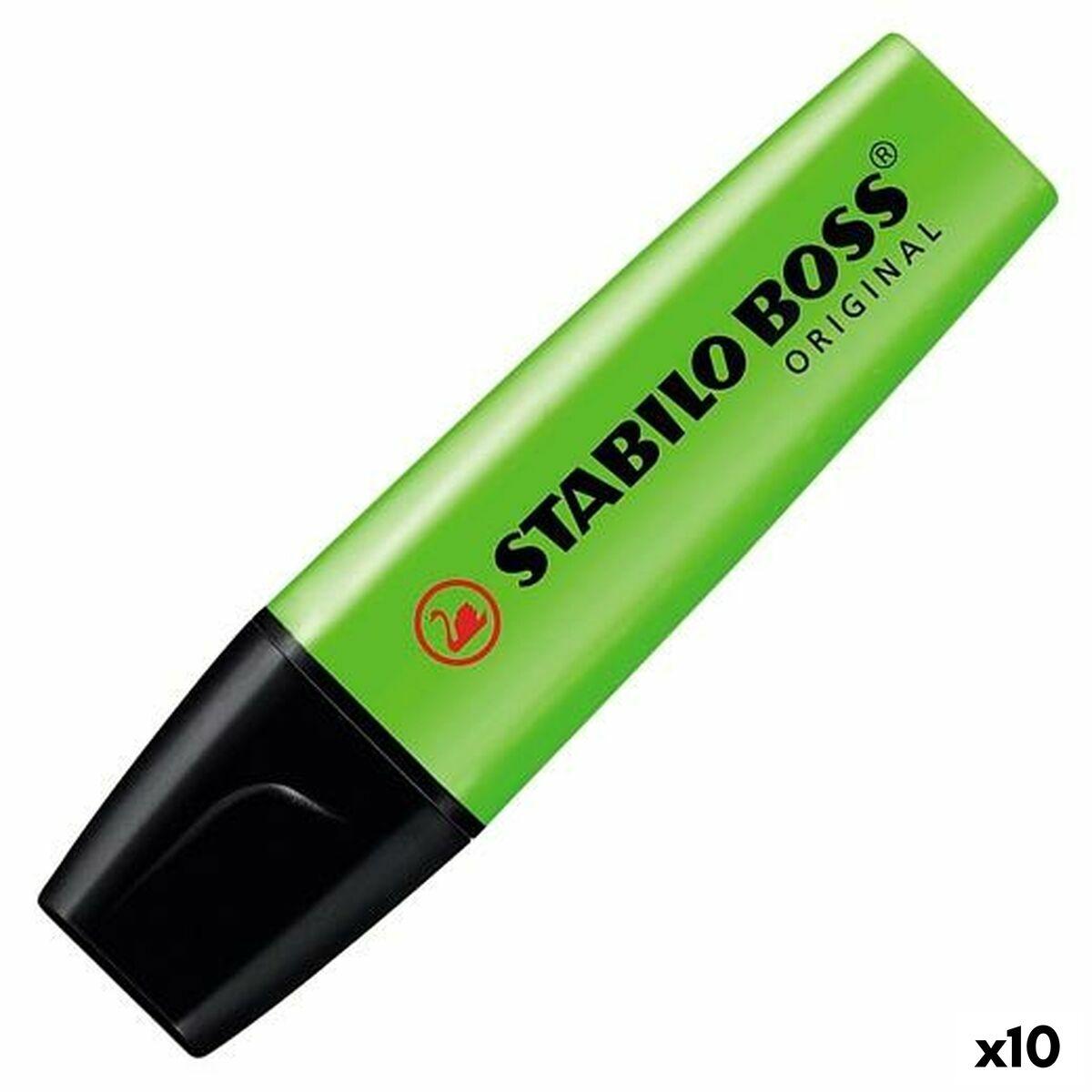 Subrayador Stabilo Lima (10 Unidades)