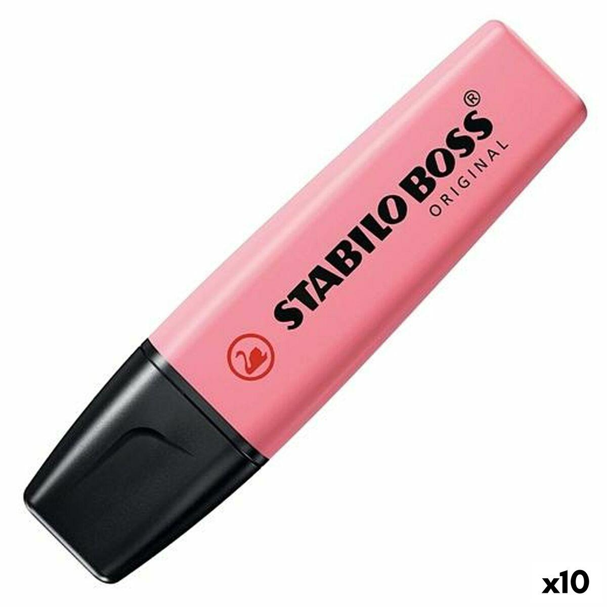 Subrayador Stabilo Cerezo (10 Unidades)